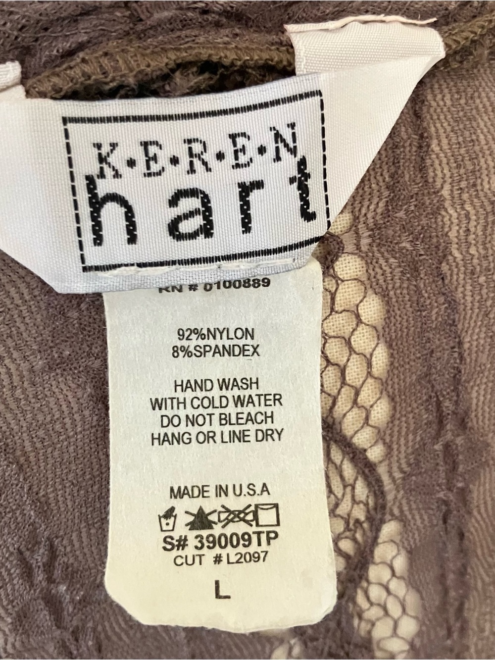 Women’s Sheer L Brown Lace Open Cardigan Y2K Forest Fairy Grunge Stretchy - Picture 7 of 8